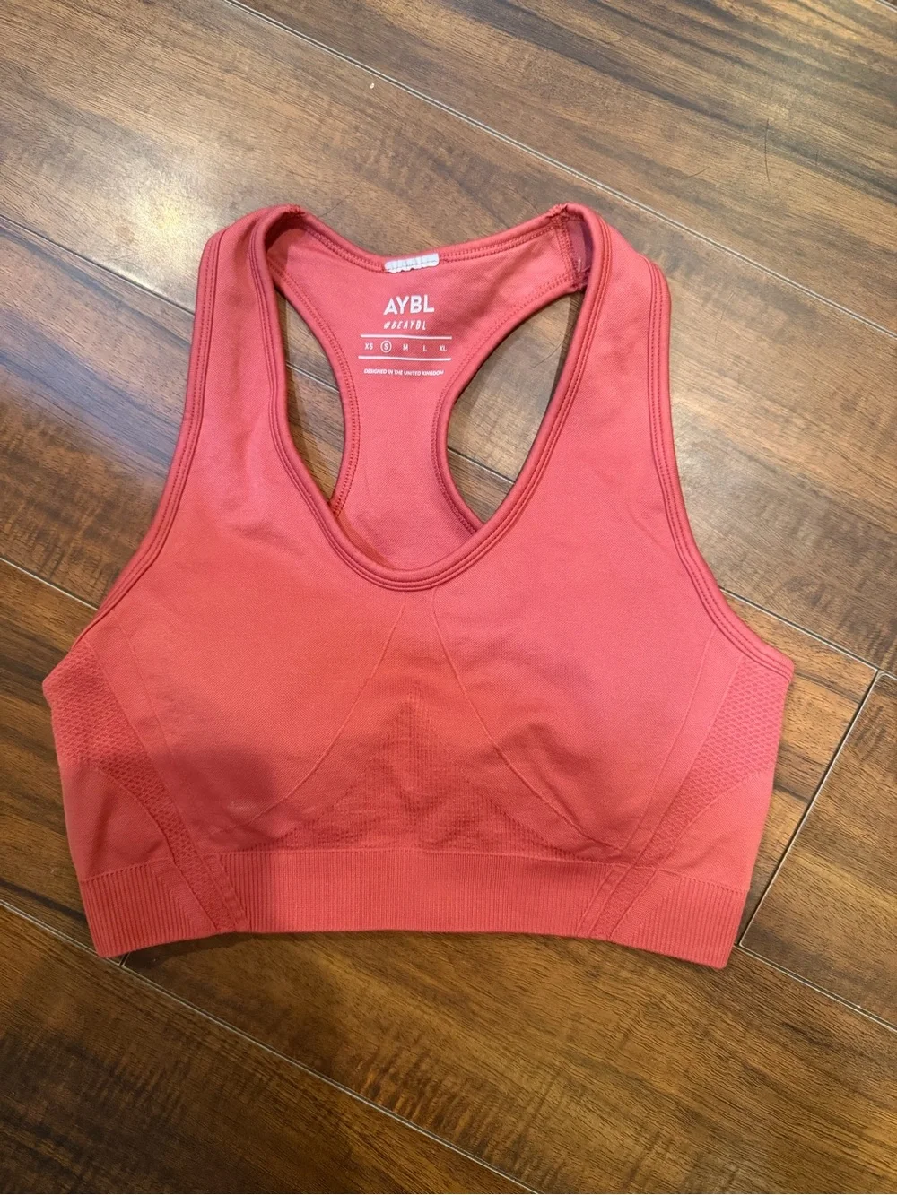 AYBL Coral Red Racerback Sports Bra